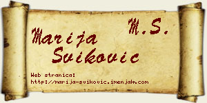 Marija Šviković vizit kartica